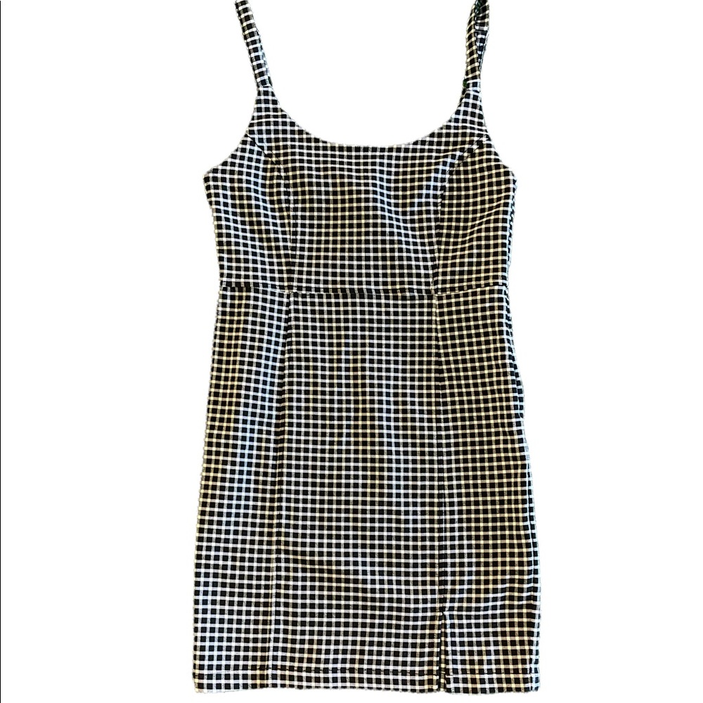🦋F21 Black & white checkered dress - Picture 1 of 3